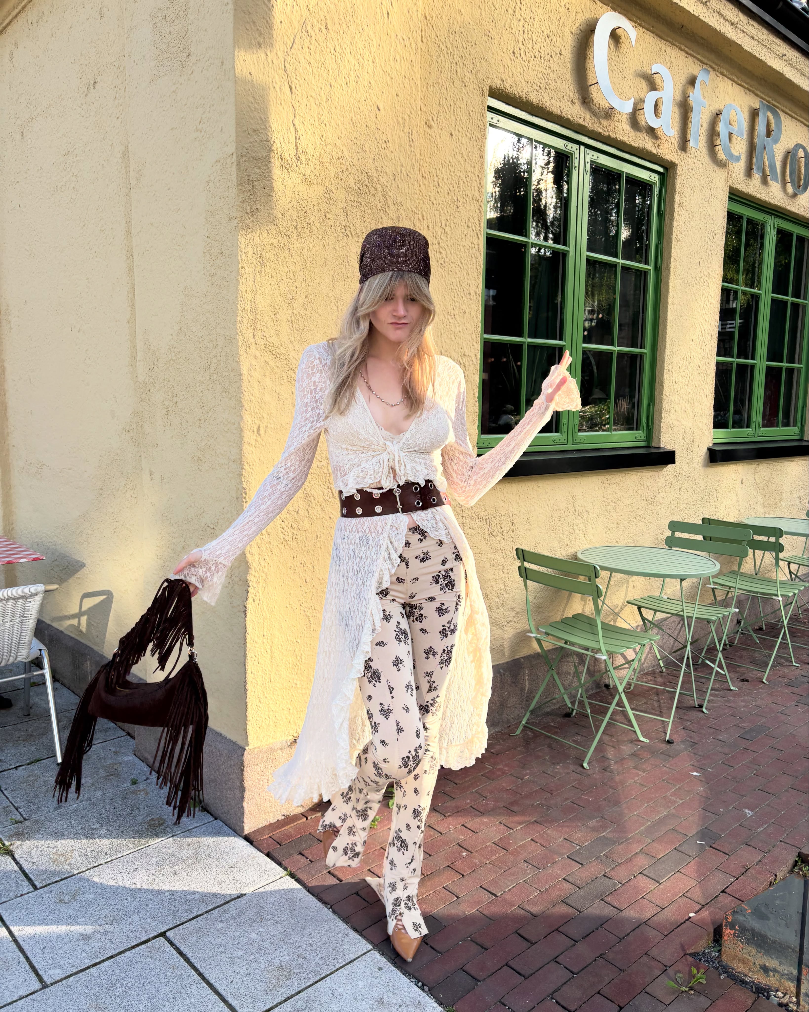 Taking my funky homemade pants for a walk